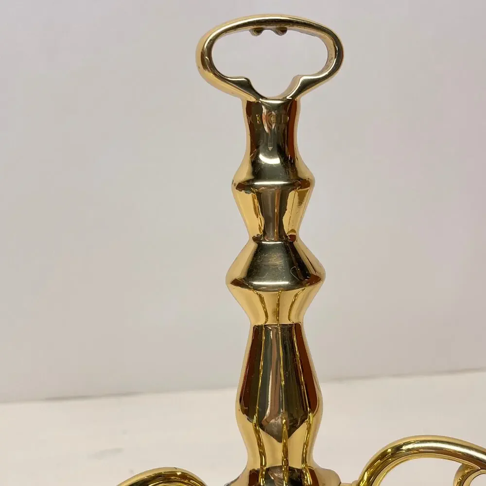 Three Arm Solid Brass Candle Holder Wall Sconce